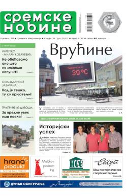 Sremske Novine - broj 2735, 31. jul 2013.