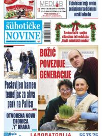 Nove Subotičke novine - broj 95, 21. dec 2018.