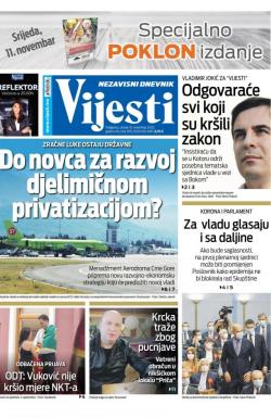 Vijesti - broj 8116, 10. nov 2020.