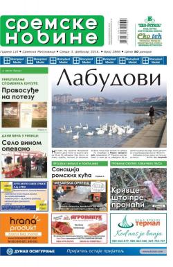 Sremske Novine - broj 2866, 3. feb 2016.