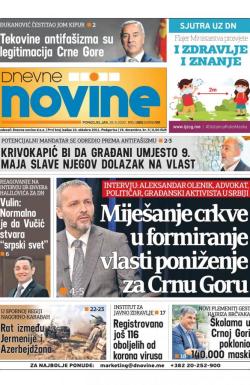 Dnevne novine - broj 2796, 28. sep 2020.