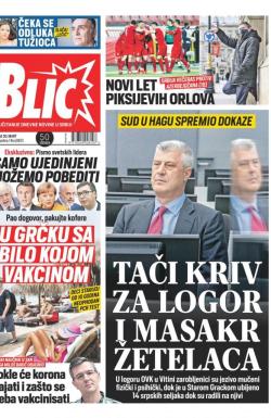 Blic - broj 8651, 30. mar 2021.