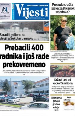 Vijesti - broj 7621, 27. jun 2019.