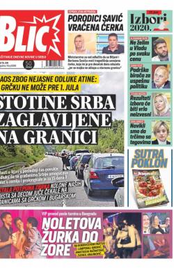 Blic - broj 8369, 16. jun 2020.