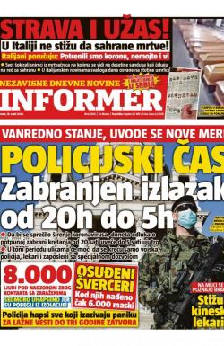 Informer - broj 2405, 18. mar 2020.