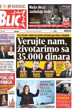 Blic - broj 6121, 26. feb 2014.