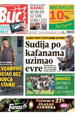 Blic - broj 6658, 27. avg 2015.