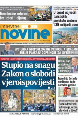 Dnevne novine - broj 2573, 8. jan 2020.