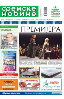 Sremske Novine - broj 2886, 22. jun 2016.