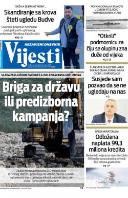 Vijesti - broj 8017, 3. avg 2020.