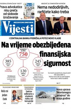 Vijesti - broj 8147, 11. dec 2020.