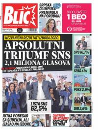 Blic - broj 8375, 22. jun 2020.