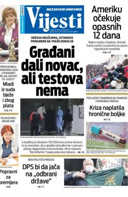 Vijesti - broj 8172, 8. jan 2021.