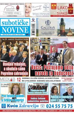 Nove Subotičke novine - broj 13, 1. apr 2016.