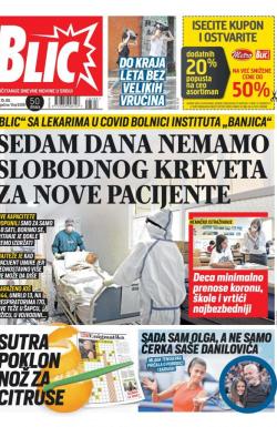 Blic - broj 8398, 15. jul 2020.