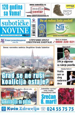 Nove Subotičke novine - broj 10, 8. mar 2013.