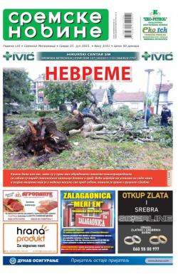 Sremske Novine - broj 3151, 21. jul 2021.