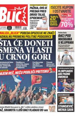 Blic - broj 8447, 2. sep 2020.