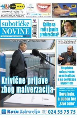 Nove Subotičke novine - broj 3, 17. jan 2014.