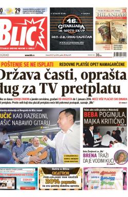 Blic - broj 6271, 29. jul 2014.