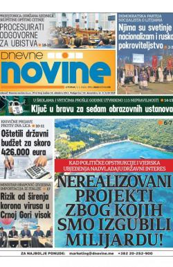 Dnevne novine - broj 2620, 3. mar 2020.