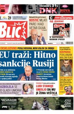 Blic - broj 6707, 15. okt 2015.