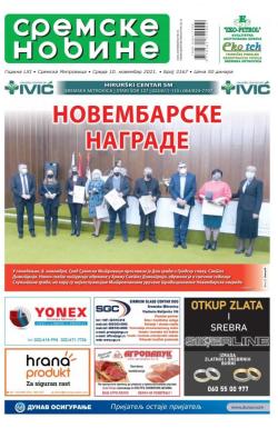 Sremske Novine - broj 3167, 10. nov 2021.