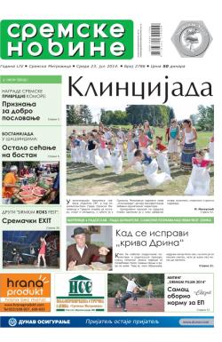 Sremske Novine - broj 2786, 23. jul 2014.