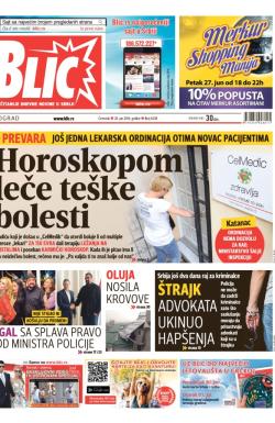 Blic - broj 6238, 26. jun 2014.