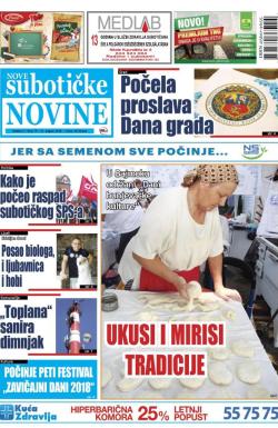 Nove Subotičke novine - broj 79, 31. avg 2018.