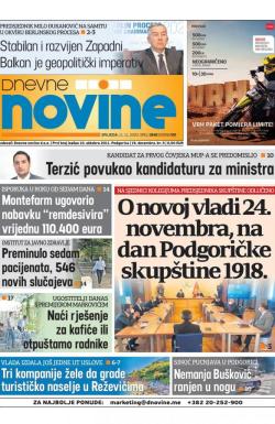 Dnevne novine - broj 2834, 11. nov 2020.