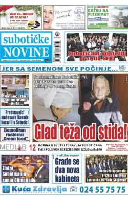 Nove Subotičke novine - broj 48, 2. dec 2016.