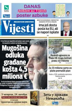 Vijesti - broj 7740, 23. okt 2019.