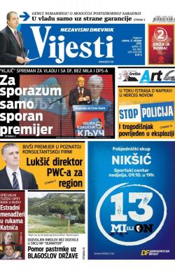 Vijesti - broj 6662, 8. okt 2016.