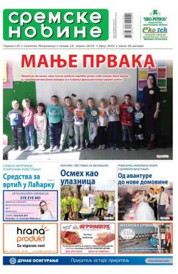 Sremske Novine - broj 3032, 10. apr 2019.