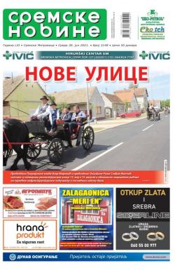 Sremske Novine - broj 3148, 30. jun 2021.