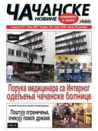 Čačanske novine - broj 689, 24. mar 2020.