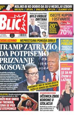 Blic - broj 8449, 4. sep 2020.