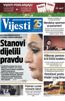 Vijesti - broj 8631, 20. apr 2022.