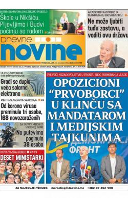 Dnevne novine - broj 2820, 26. okt 2020.