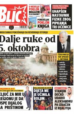 Blic - broj 7774, 6. okt 2018.