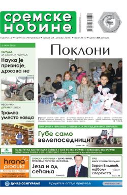 Sremske Novine - broj 2813, 28. jan 2015.