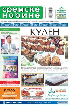 Sremske Novine - broj 2884, 8. jun 2016.