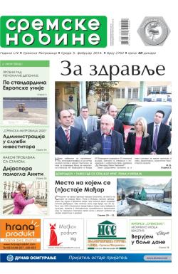 Sremske Novine - broj 2762, 5. feb 2014.