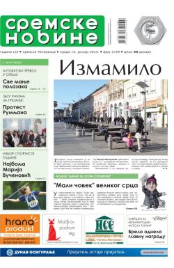 Sremske Novine - broj 2759, 15. jan 2014.