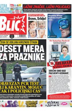 Blic - broj 8550, 14. dec 2020.