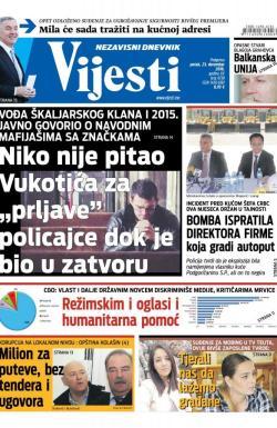 Vijesti - broj 6738, 23. dec 2016.