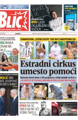 Blic - broj 6297, 24. avg 2014.