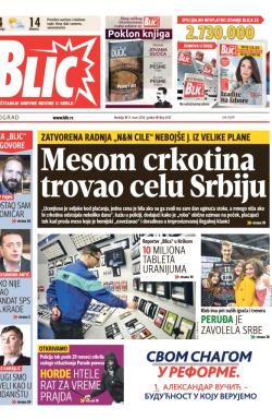 Blic - broj 6132, 9. mar 2014.