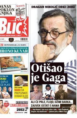 Blic - broj 6852, 12. mar 2016.